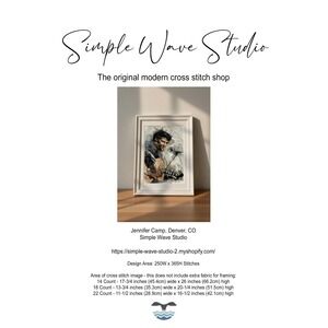 Elvis Presley Counted‎ Cross Stitch Pattern Leaflet Chart